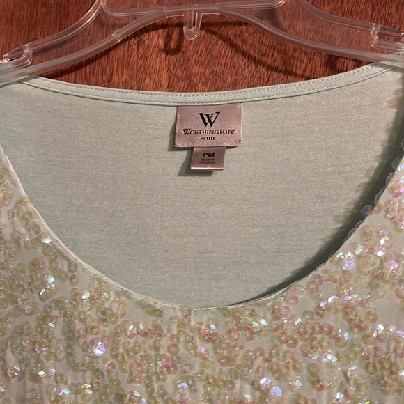 Worthington sequin top. PM. - Picture 4 of 8
